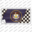 Utah Racing Flag Novelty Sticker Decal