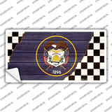 Utah Racing Flag Novelty Sticker Decal