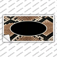 Snake With Black Center Oval Novelty Sticker Decal