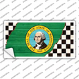 Washington Racing Flag Novelty Sticker Decal