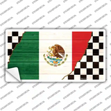 Mexico Racing Flag Novelty Sticker Decal