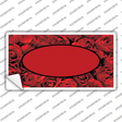 Red Roses With Red Center Oval Novelty Sticker Decal