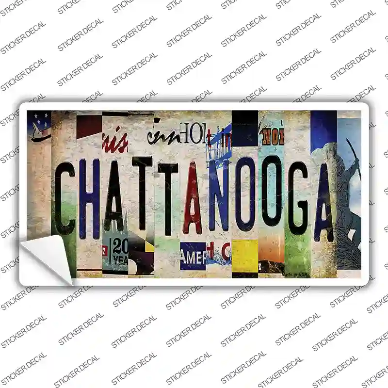 Chattanooga Strip Art Novelty Sticker Decal