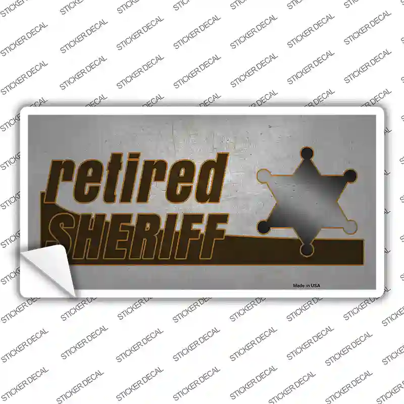 Retired Sheriff Novelty Sticker Decal