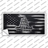 Dont Tread On Me Distressed Carbon Fiber Flag Novelty Sticker Decal