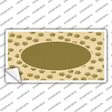 Paw With Center Oval Novelty Sticker Decal
