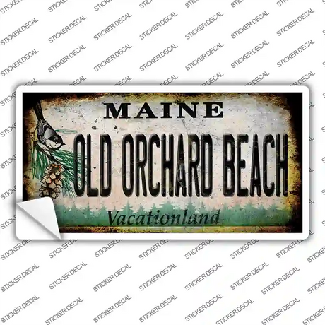 Old Orchard Beach Maine Rusty Novelty Sticker Decal