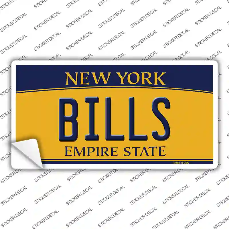 Bills New York Yellow Novelty Sticker Decal