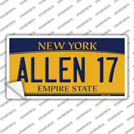 Allen 17 New York Novelty Sticker Decal