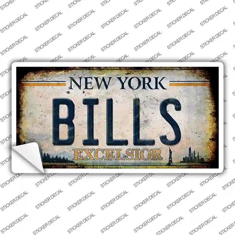 Bills Excelsior New York Rusty Novelty Sticker Decal