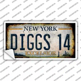 Diggs 14 Excelsior New York Rusty Novelty Sticker Decal