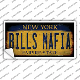 Bills Mafia New York Yellow Rusty Novelty Sticker Decal