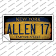 Allen 17 New York Yellow Novelty Sticker Decal