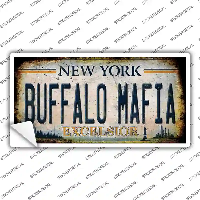 Buffalo Mafia Excelsior New York Rusty Novelty Sticker Decal