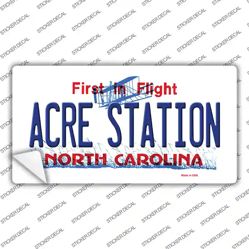 Acre Station North Carolina Novelty Sticker Decal