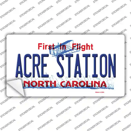 Acre Station North Carolina Novelty Sticker Decal