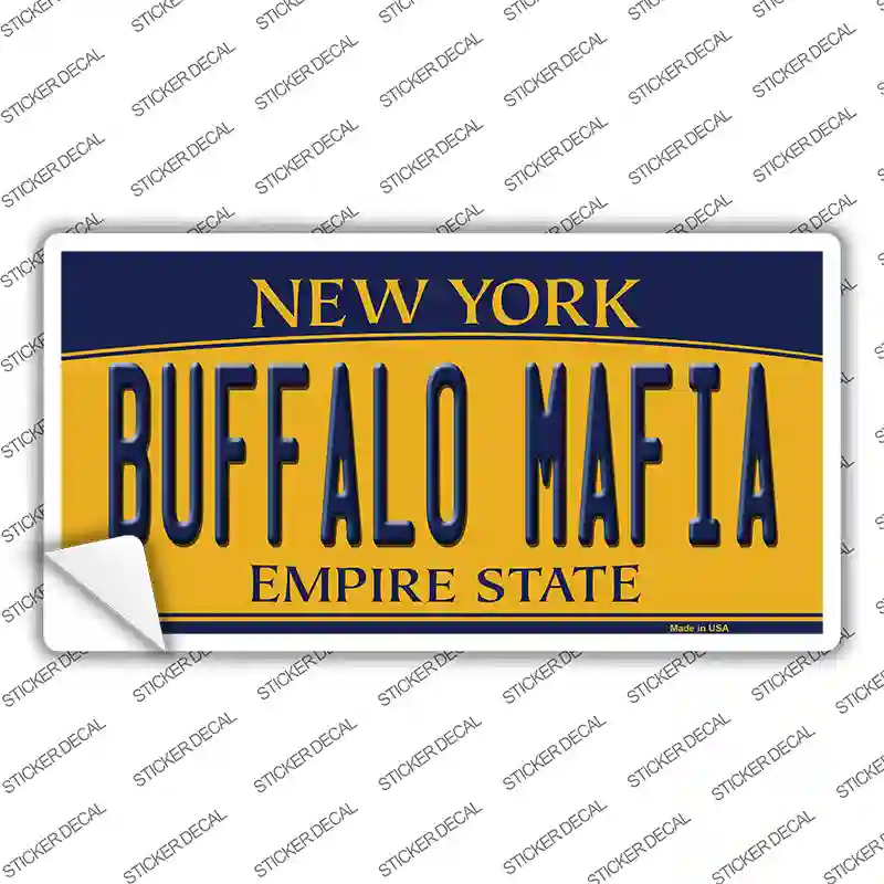 Buffalo Mafia NY Yellow Novelty Sticker Decal