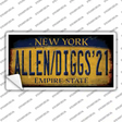 Allen Diggs 21 NY Yellow Rusty Novelty Sticker Decal