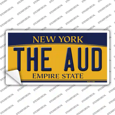 The Aud NY Yellow Novelty Sticker Decal
