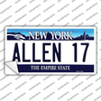 Allen 17 NY Blue Novelty Sticker Decal