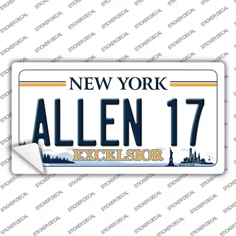 Allen 17 NY Excelsior Novelty Sticker Decal