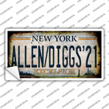 Allen Diggs 21 NY Excelsior Rusty Novelty Sticker Decal