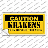 Caution Krakens Novelty Sticker Decal