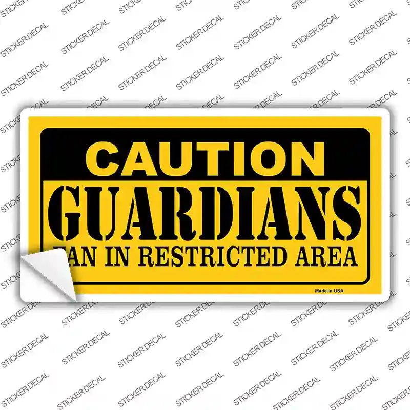 Caution Guardians Novelty Sticker Decal
