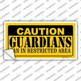Caution Guardians Novelty Sticker Decal