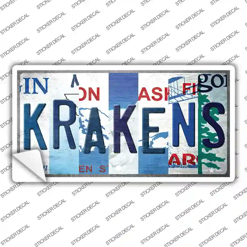 Krakens Strip Art Novelty Sticker Decal