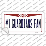 Number 1 Guardians Fan Ohio Novelty Sticker Decal
