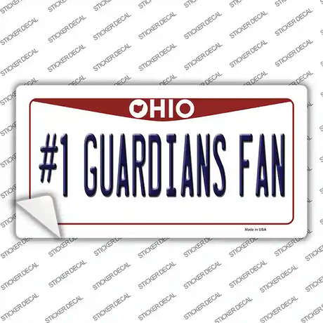 Number 1 Guardians Fan Ohio Novelty Sticker Decal