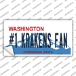 Number 1 Krakens Fan Washington Novelty Sticker Decal