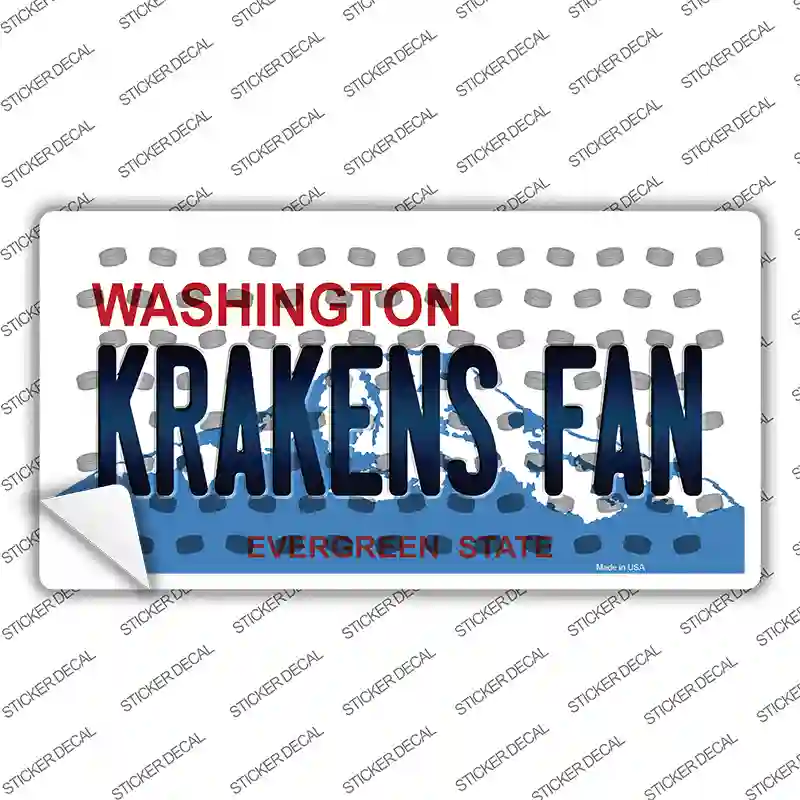 Krakens Fan Washington Overlay Novelty Sticker Decal