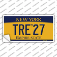 Tre 27 New York Yellow Novelty Sticker Decal