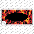 Fire Explosion With Black Center Oval Novelty Sticker Decal