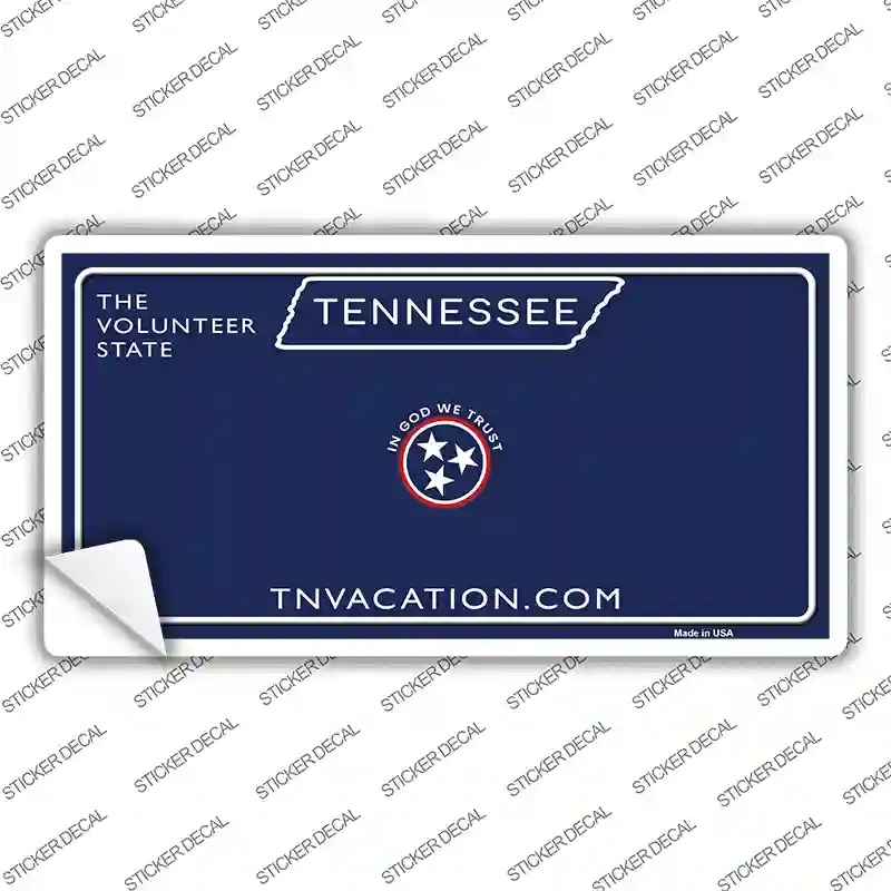 Blank Tennessee Blue Novelty Sticker Decal