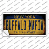 Buffalo Mafia NY Rusted Yellow Novelty Sticker Decal