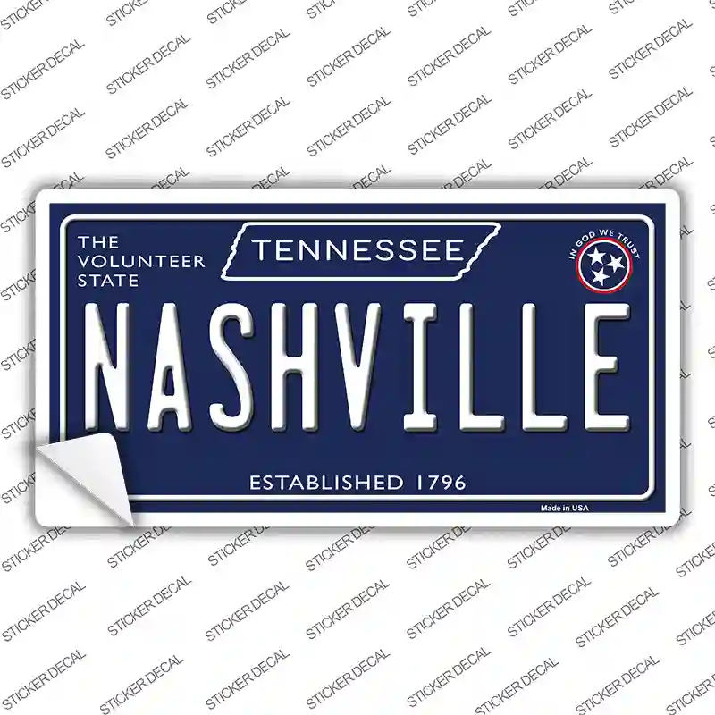 Nashville Tennessee Blue Novelty Sticker Decal