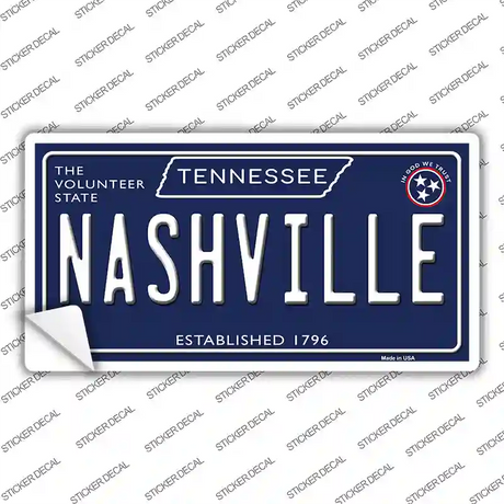 Nashville Tennessee Blue Novelty Sticker Decal