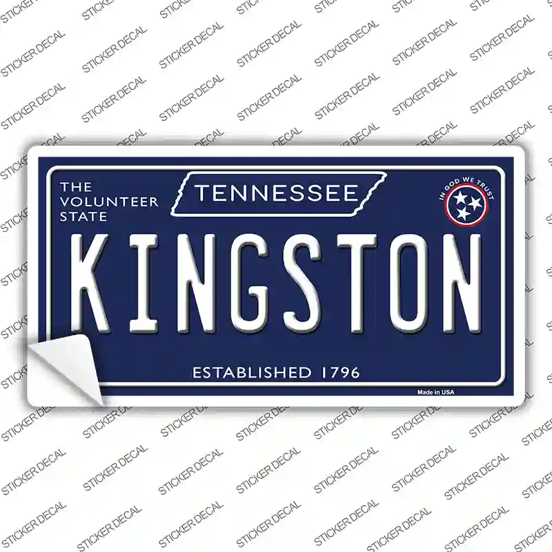 Kingston Tennessee Blue Novelty Sticker Decal