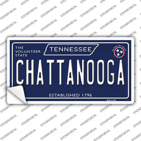 Chattanooga Tennessee Blue Novelty Sticker Decal