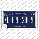 Murfreesboro Tennessee Blue Novelty Sticker Decal