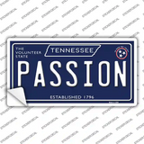 Passion Tennessee Blue Novelty Sticker Decal