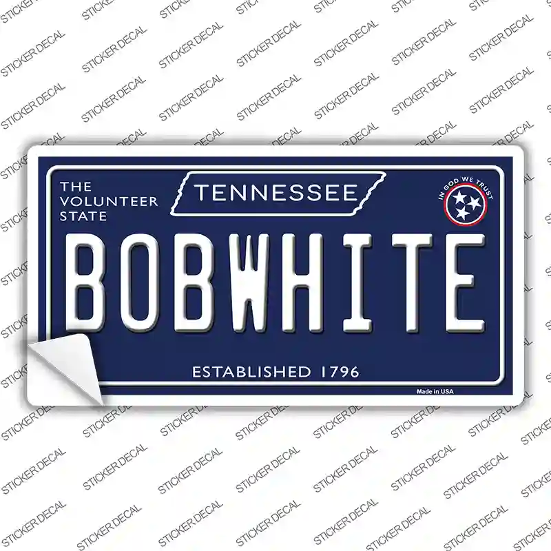 Bob White Tennessee Blue Novelty Sticker Decal