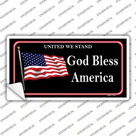 United We Stand God Bless America Novelty Sticker Decal