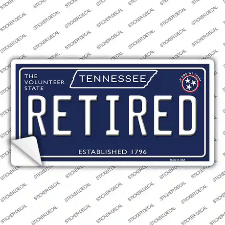 Retired Tennessee Blue Novelty Sticker Decal