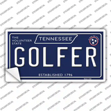 Golfer Tennessee Blue Novelty Sticker Decal