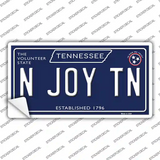 N Joy TN Tennessee Blue Novelty Sticker Decal