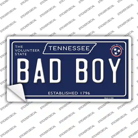 Bad Boy Tennessee Blue Novelty Sticker Decal